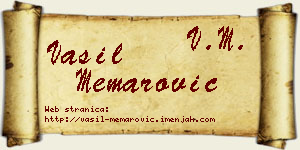 Vasil Memarović vizit kartica